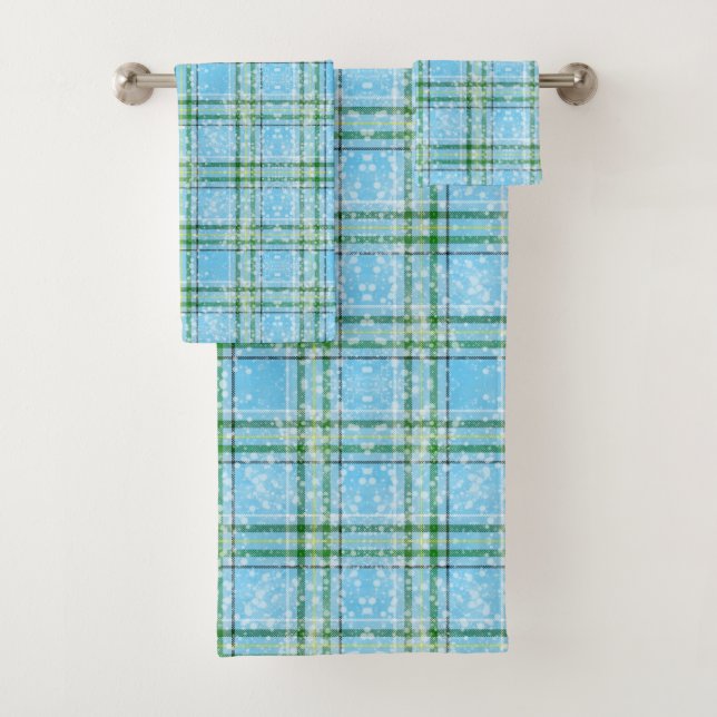 Winter-Schottenkaro-Design  Badhandtuch Set (Insitu)