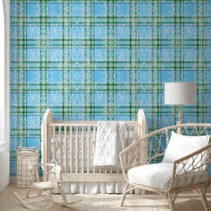 Winter-Schottenkaro-Design Tapete