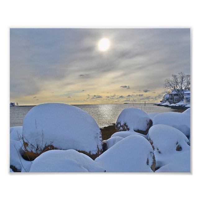 Winter Seashore Scene Foto Print (Vorne)