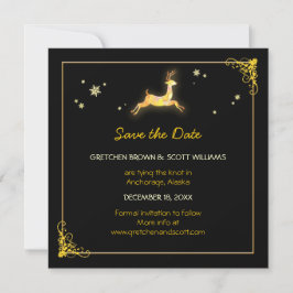 Winter-Segnungen Rentier Hochzeit speichern das Da Save The Date