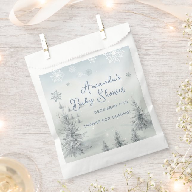 Winter seine kalte Outside Boy Baby Dusche Danke Geschenktütchen (Ausgeschnitten)