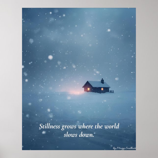 Winter Serenity Art Print – “Soft Light in Quiet S Poster (Vorne)