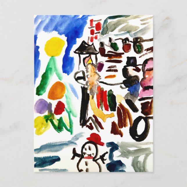 Winter set  postkarte (Vorderseite)