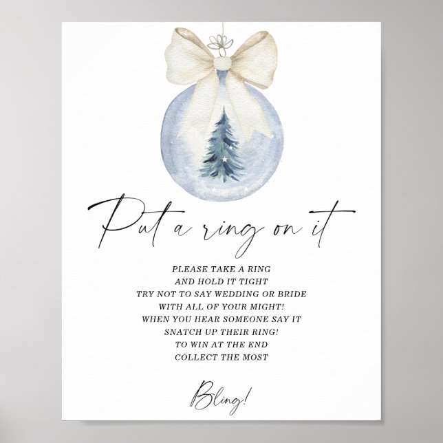 Winter setzte einen Ring auf sein Poster (Vorne)