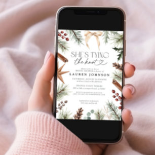 Winter Sie bindet das Brautparty des Knotenbruchs Einladung