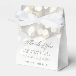 Winter Silver and Gold Sparkle Wedding Geschenkschachtel
