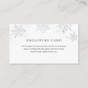 Winter Silver Snowflake Enclosure Card Begleitkarte