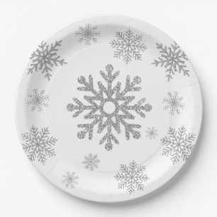 Winter Silver Snowflake Paper Teller