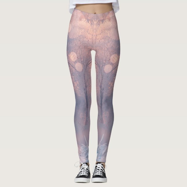 Winter Simple Modern White Leggings (Vorderseite)
