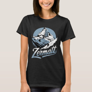 Winter-Ski-Abenteuer, Zermatt Berg Ski-Spaß T-Shirt