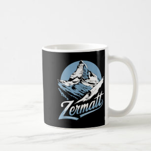 Winter-Ski-Abenteuer Zermatt Berg Skifun Kaffeetasse