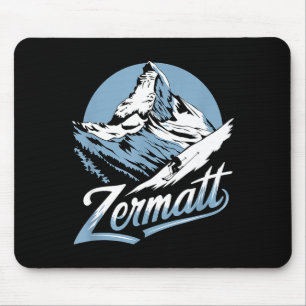 Winter-Ski-Abenteuer Zermatt Berg Skifun Mousepad