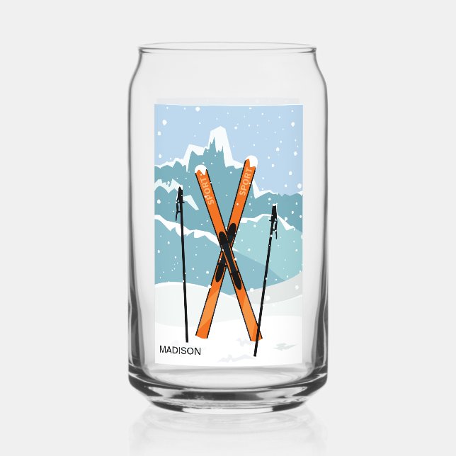 Winter Ski nom personnalisé (Verso)