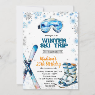 Winter-Ski-Party-Themen-Einladung Einladung