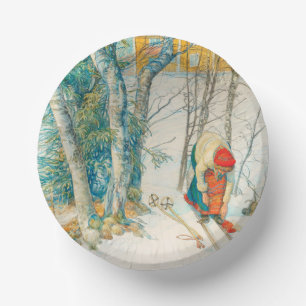 Winter Ski von Carl Larsson Pappteller