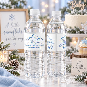 Winter Ski You Soon Blue Boy Baby Shower