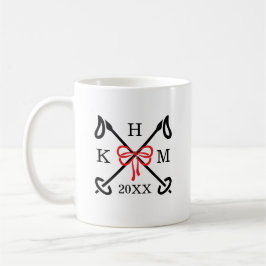 Winter-Skihang Monogramm-Tasse Kaffeetasse