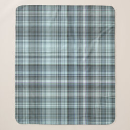 Winter Sky Blue Kariert Sherpadecke