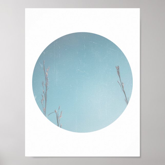 Winter Sky Geometric Print Poster (Vorne)