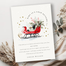 Winter Sleigh Its Cold Outside Neutral Baby Shower