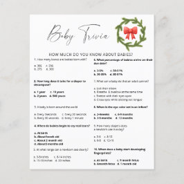 Winter Snow Baby Trivia | Baby Showspiel