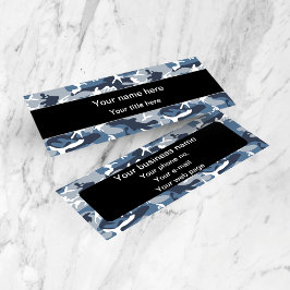 Winter Snow Blue Camouflage, Militär, Armee Mini Visitenkarte