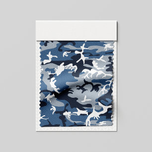 Winter Snow Blue Camouflage, Militär, Armee Stoff