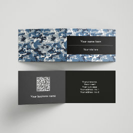 Winter Snow Blue Camouflage, Militär, Armee Visitenkarten