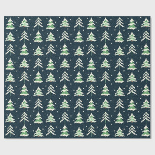Winter Snow Evergreen Trees Geschenkpapier