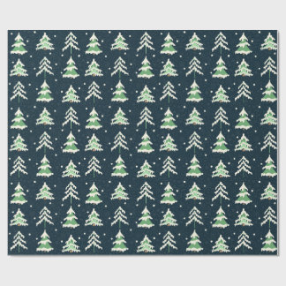 Winter Snow Evergreen Trees Geschenkpapier
