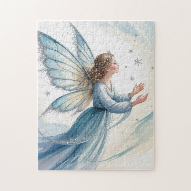 Winter Snow Fairy Watercolor Art  (Vertikal)