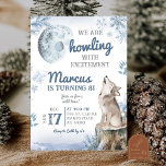 Winter Snow Forest Moon Wolf Howling Geburtstag Einladung<br><div class="desc">Blue Moon and Wolf Kindergeburtstag Party,  Forest Wild Wolf Howling Adventure Birthday,  Young Wild One Birthday,  Wild and Three Wolf Birthday Einladungen,  Wearwolf Birthday Boy Einladung,  Artic Wolf Geburtstag,  Bärengeburtstag,  Waldtiere Geburtstag,  Moon and Stars GeburtstagsGirl Einladung,  Blumen Snowake 1 Geburtstag,  Winterhirsche Geburtstagseinladung,  Woodland-Kindergeburtstag.</div>