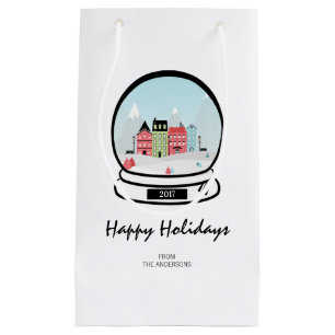 Winter Snow Globe Weihnachtsgeschenk Tasche Kleine Geschenktüte