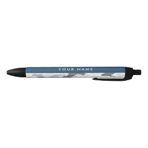 Winter Snow Gray Camouflage Ihr Name personalisier Kugelschreiber