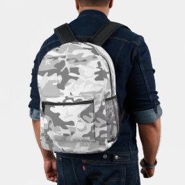 Winter Snow Gray Camouflage, Militär, Armee Bedruckter Rucksack