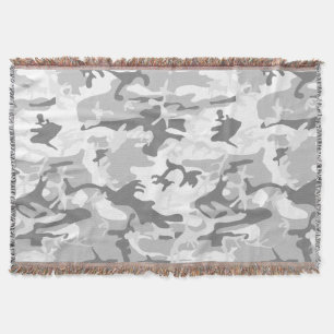 Winter Snow Gray Camouflage, Militär, Armee Decke