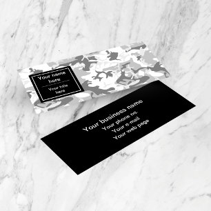 Winter Snow Gray Camouflage, Militär, Armee Mini Visitenkarte