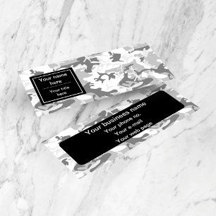 Winter Snow Gray Camouflage, Militär, Armee Mini Visitenkarte