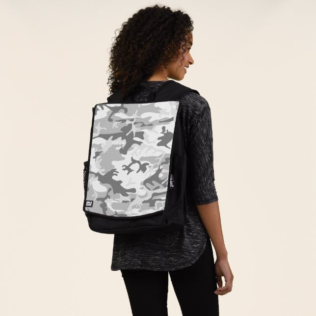 Winter Snow Gray Camouflage, Militär, Armee Rucksack (Ausgewaschen)