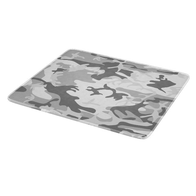 Winter Snow Gray Camouflage, Militär, Armee Schneidebrett (Ecke)