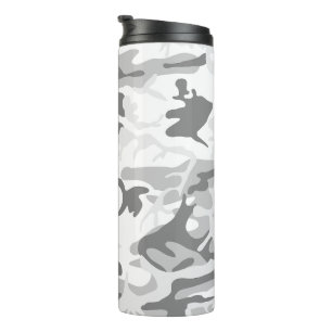 Winter Snow Gray Camouflage, Militär, Armee Thermosbecher