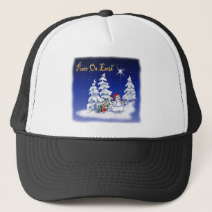 Winter Snow Man Weltfrieden Truckerkappe