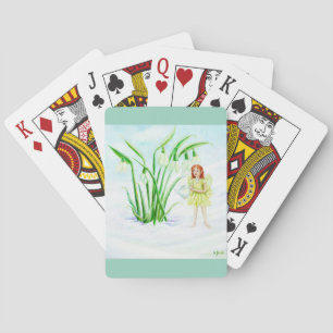 Winter Snowdrop Fairy Magic Spielkarten