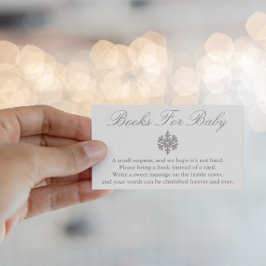 Winter Snowflake Baby Shower Books For Baby Card Begleitkarte
