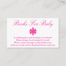 Winter Snowflake Babydusche Bücher für Babykarte