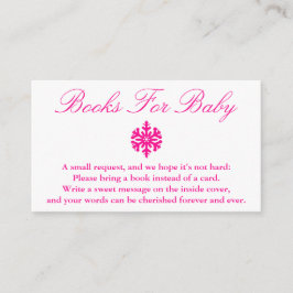 Winter Snowflake Babydusche Bücher für Babykarte Begleitkarte