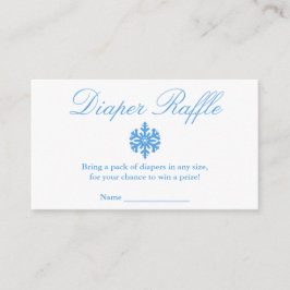 Winter Snowflake Babydusche Windelwaschkarte Begleitkarte