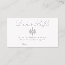 Winter Snowflake Babydusche Windelwaschkarte Begleitkarte