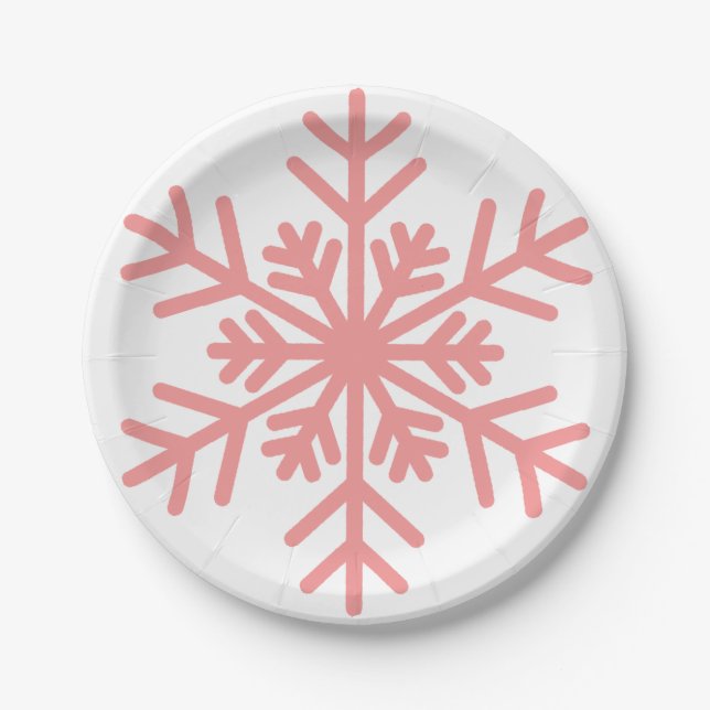 Winter Snowflake Babyduschmaschine Teller Girl (Vorderseite)