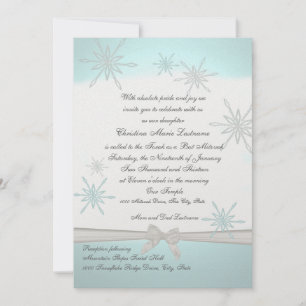 Winter Snowflake Bat Mitzvah Einladung